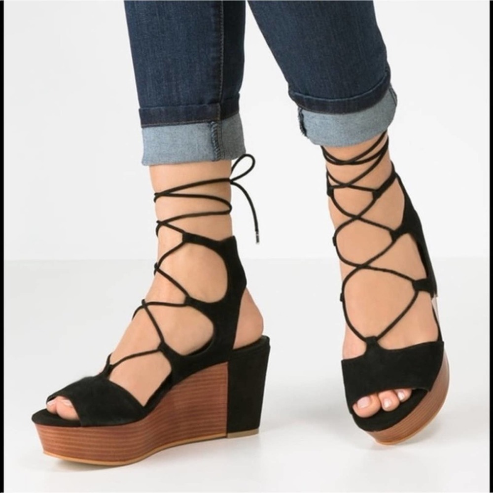 Rebecca Minkoff Cady Platform Lace Up Wedge Heel